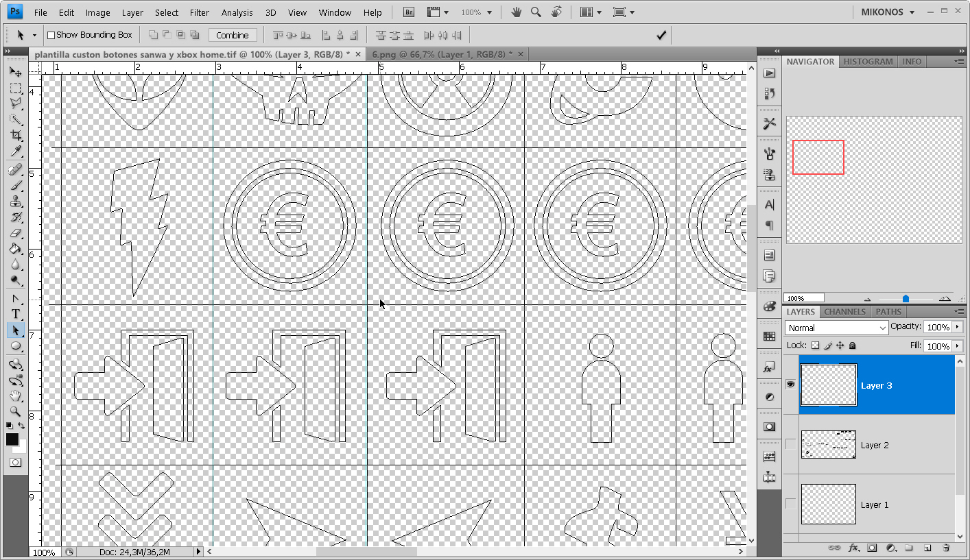 Plantilla de pegatinas para botones arcade en vinilo cromo y logos para